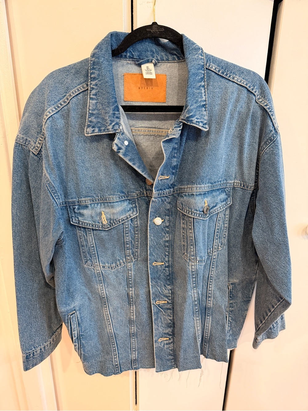 Classic Light Blue Women's Denim Jacket - Relaxed Jean Coat